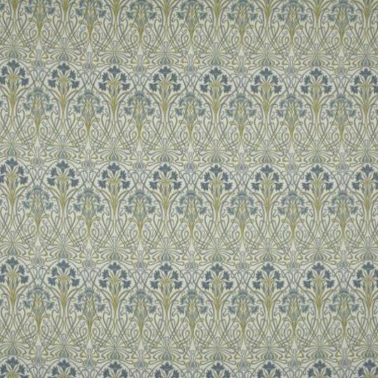 indusztrialis kevert szalas pamut viszkoz fuggony karpit kiegeszito diszparna art deco vintage elegans klasszikus virag minta kek.JPG